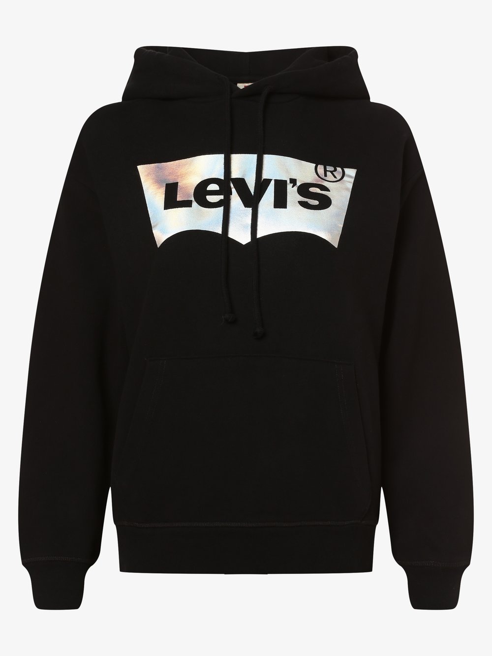 Levi's - Damska bluza z kapturem, czarny Levi's