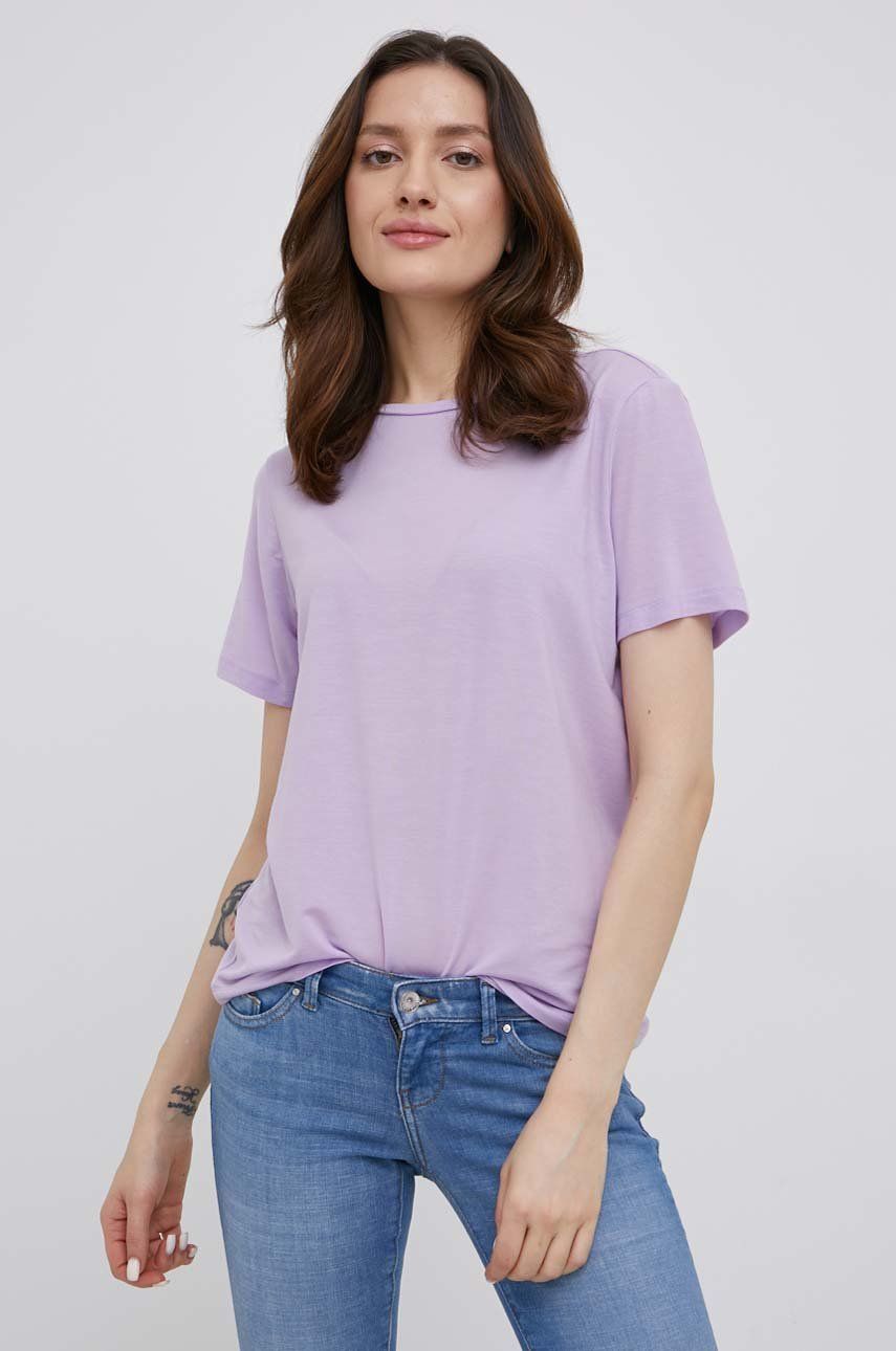 Vero Moda t-shirt damski kolor fioletowy Vero Moda