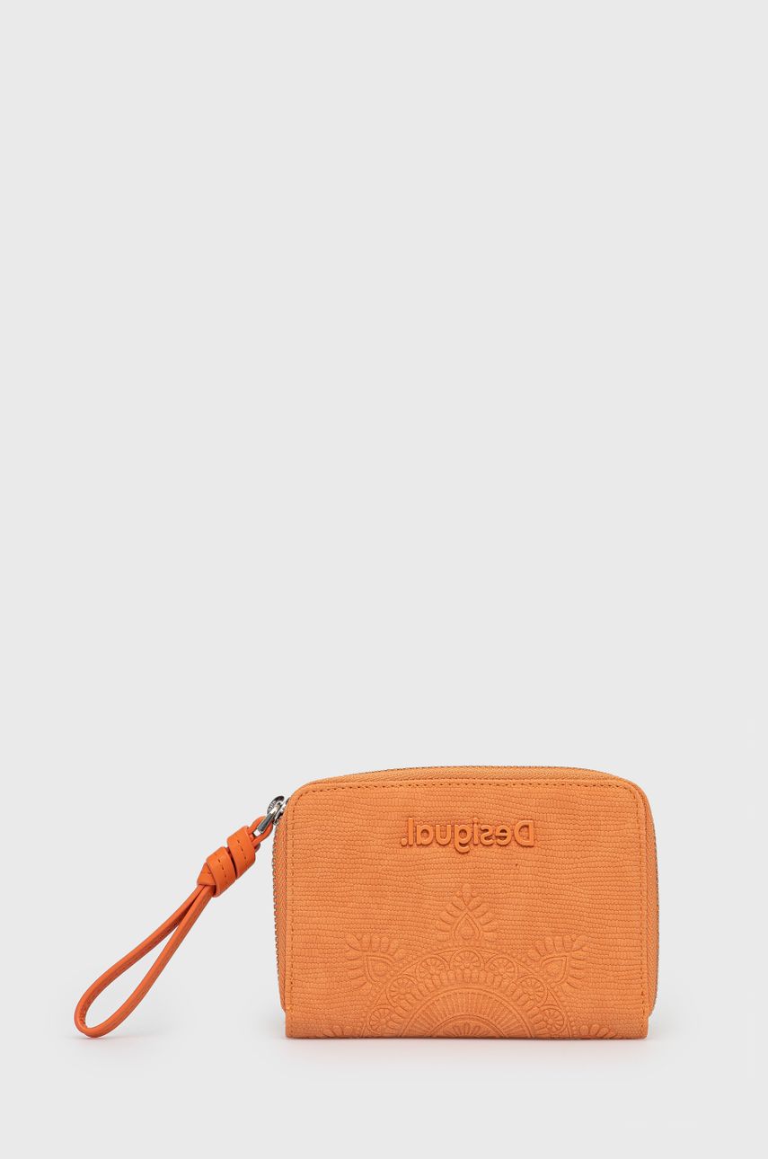 Desigual portfel 22SAYP17 damski kolor pomarańczowy Desigual