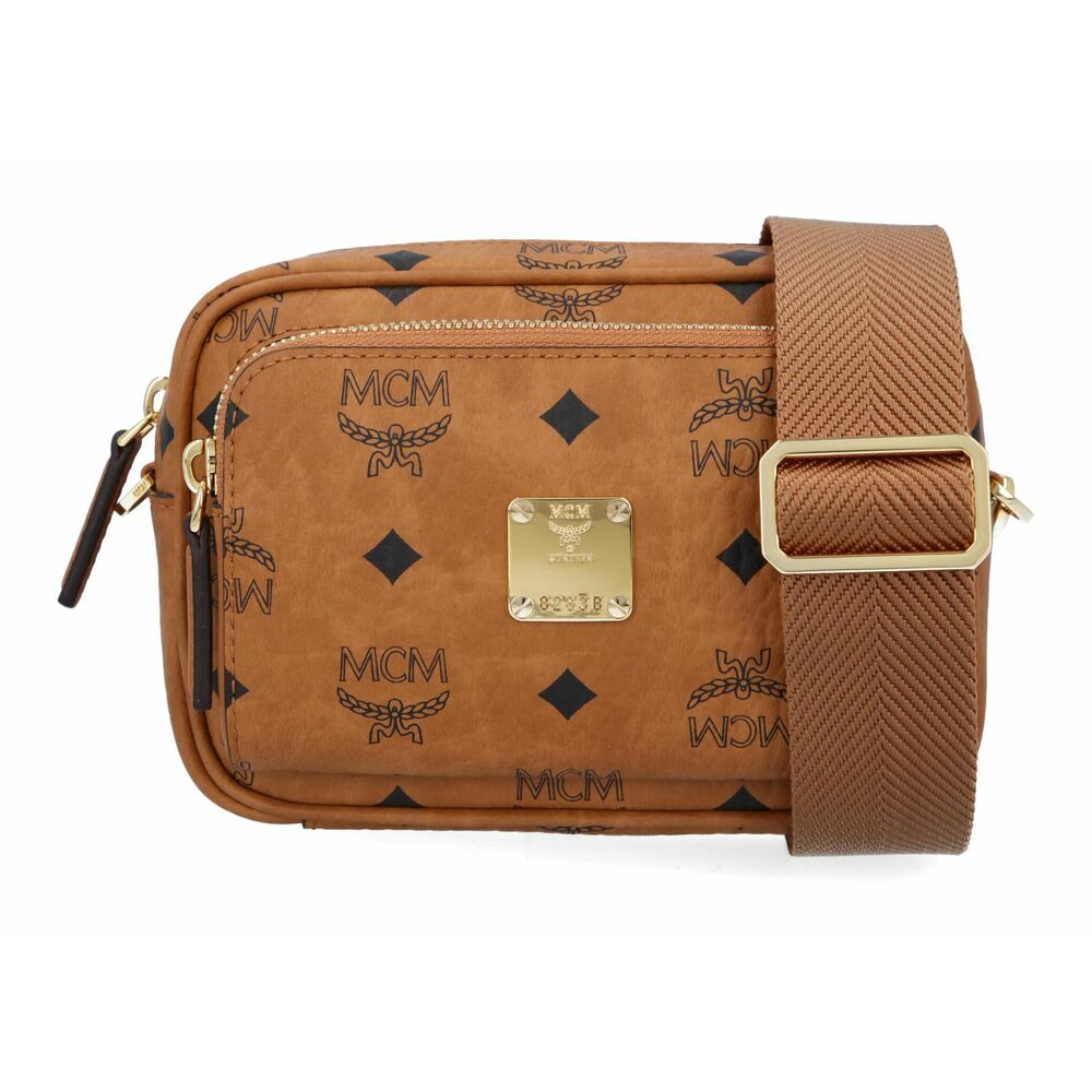 MCM, Classic Crossbody Bags in Visetos Brązowy, male, MCM