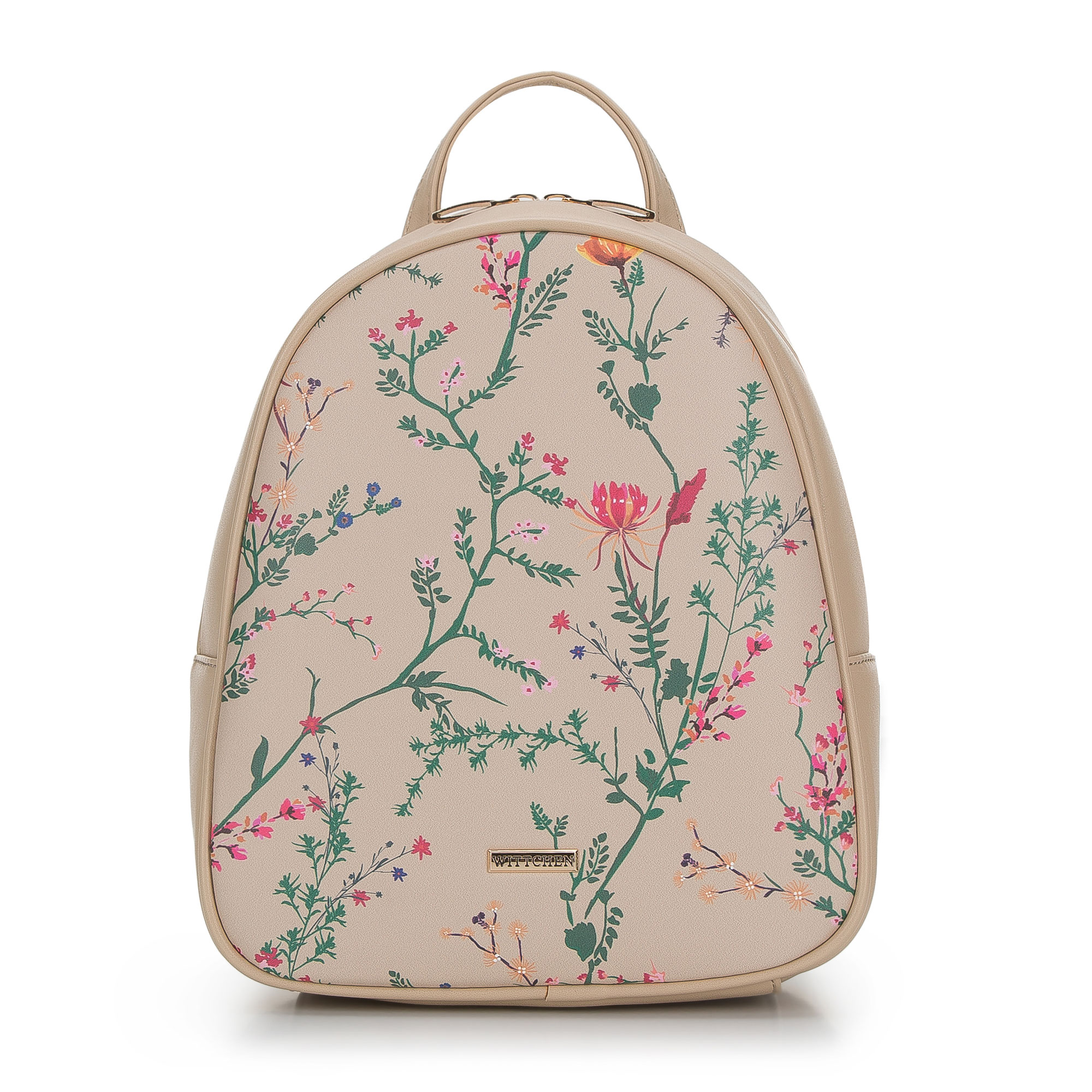 Damski plecak z ekoskóry klasyczny w kwiaty klasyczny Wittchen