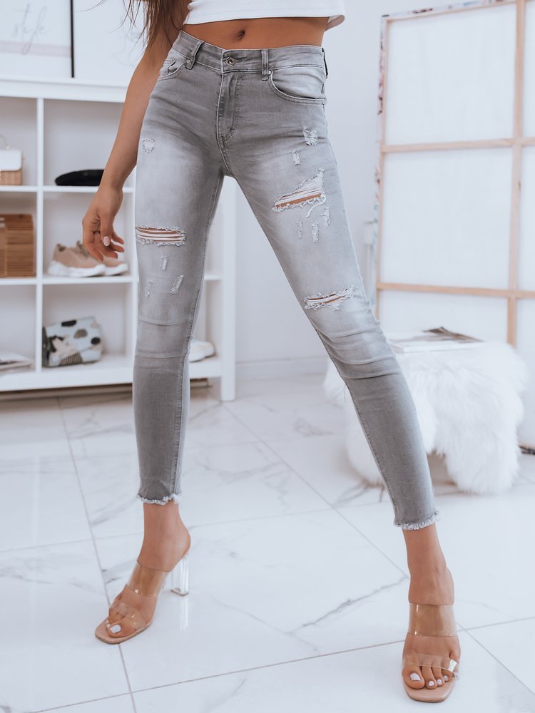 Spodnie damskie jeansowe SANDI szare Dstreet UY0843 Dstreet