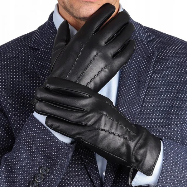 Rękawiczki Eco Skóra męskie dotykowe ocieplane 'miś' RKW1-M rozm.M Stylion