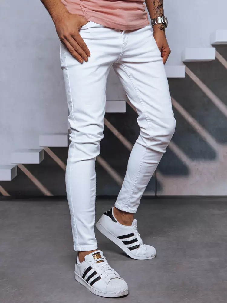 Spodnie męskie jeansowe białe Dstreet UX3655 Dstreet