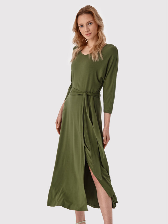 Sukienka codzienna Quenicja T2208.413 Zielony Regular Fit TATUUM