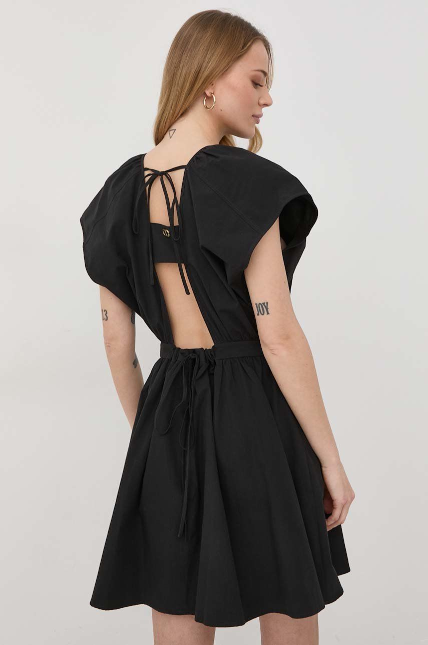Twinset sukienka bawełniana kolor czarny mini rozkloszowana Twinset
