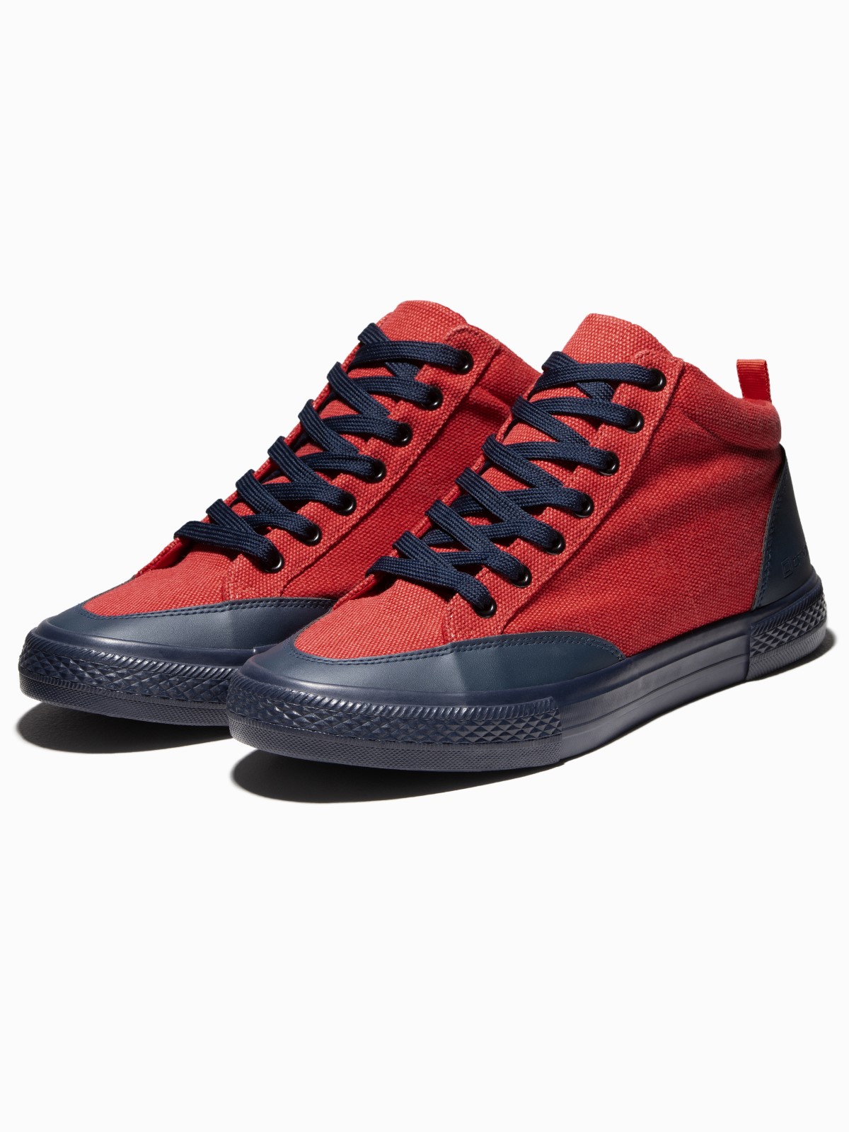 Buty męskie sneakersy - czerwone T377 - 40 Ombre Clothing