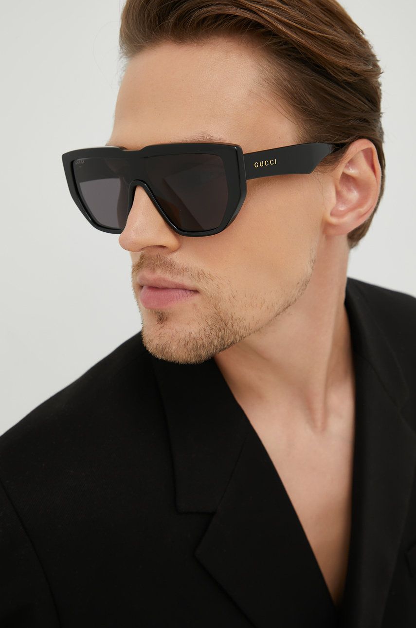 Gucci okulary przeciwsłoneczne męskie kolor czarny GUCCI