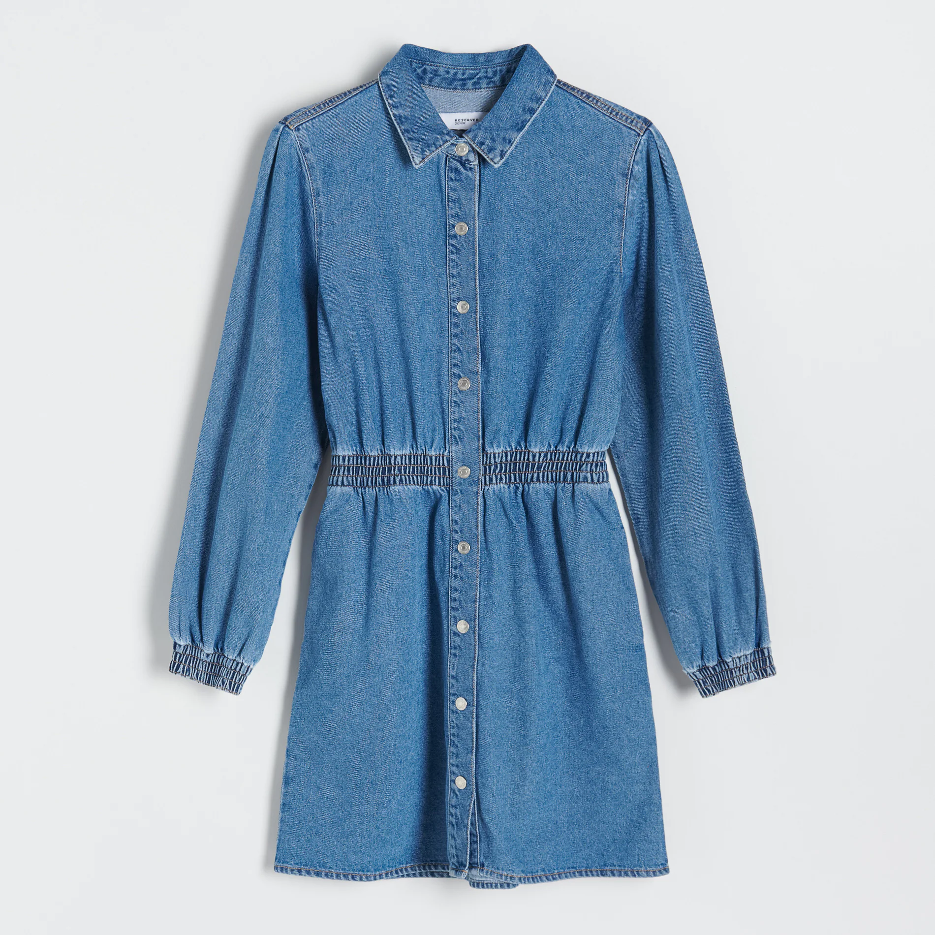 Reserved - Jeansowa sukienka mini - Niebieski Reserved