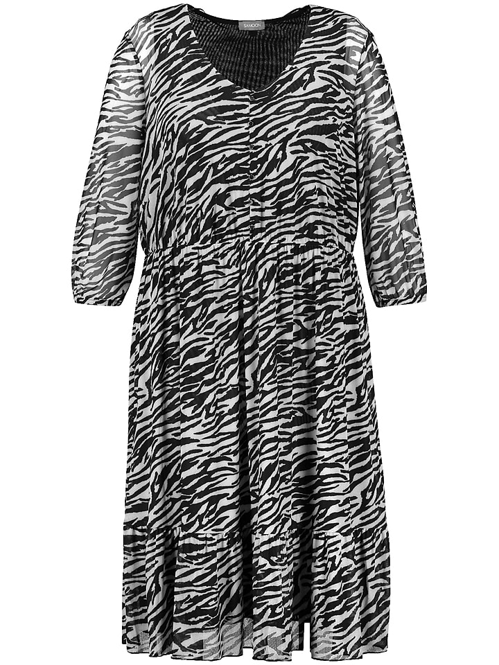 SAMOON Sukienka w kolorze czarno-białym Samoon