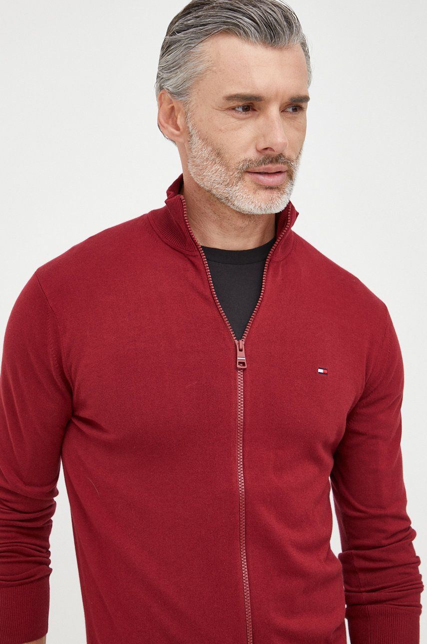 Tommy Hilfiger sweter męski kolor czerwony Tommy Hilfiger