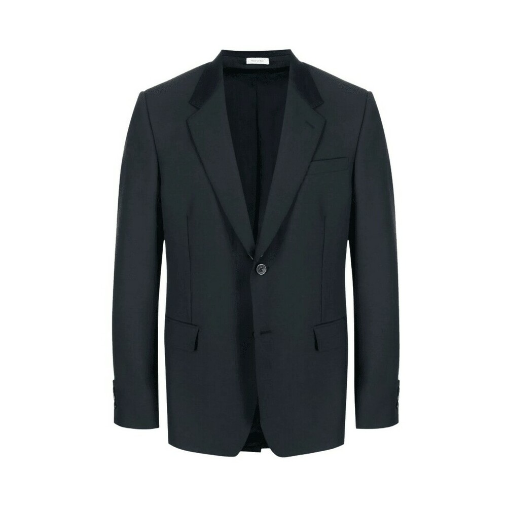 Alexander McQueen, Single breasted suit jacket Niebieski, male, Alexander  McQueen