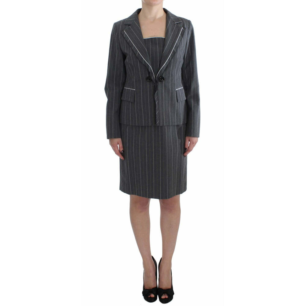 Balenciaga, Stretch Suit Sheath Dress ; Blazer Set Szary, female ...