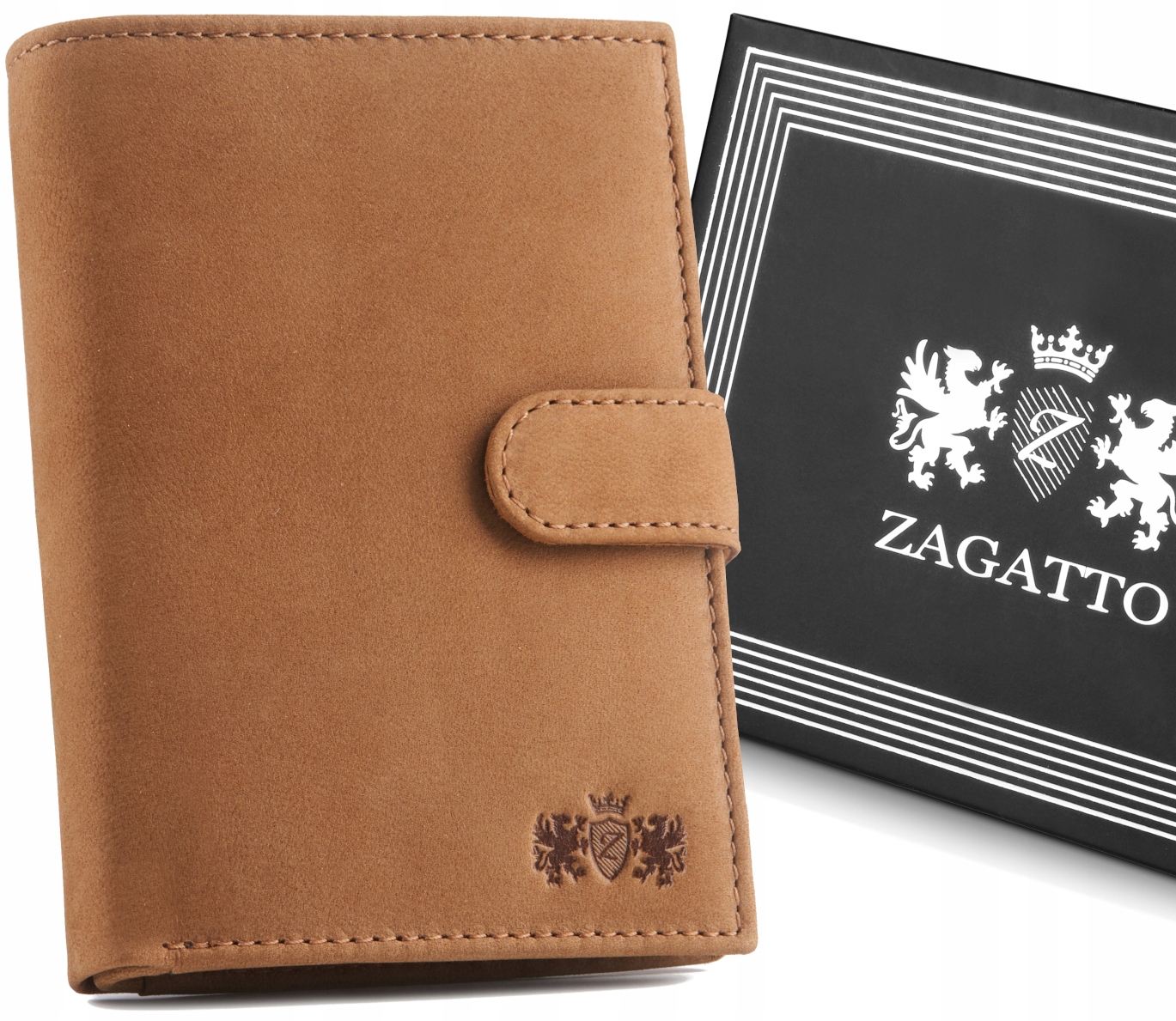 Zagatto Skórzany portfel męski premium Rfid Zagatto