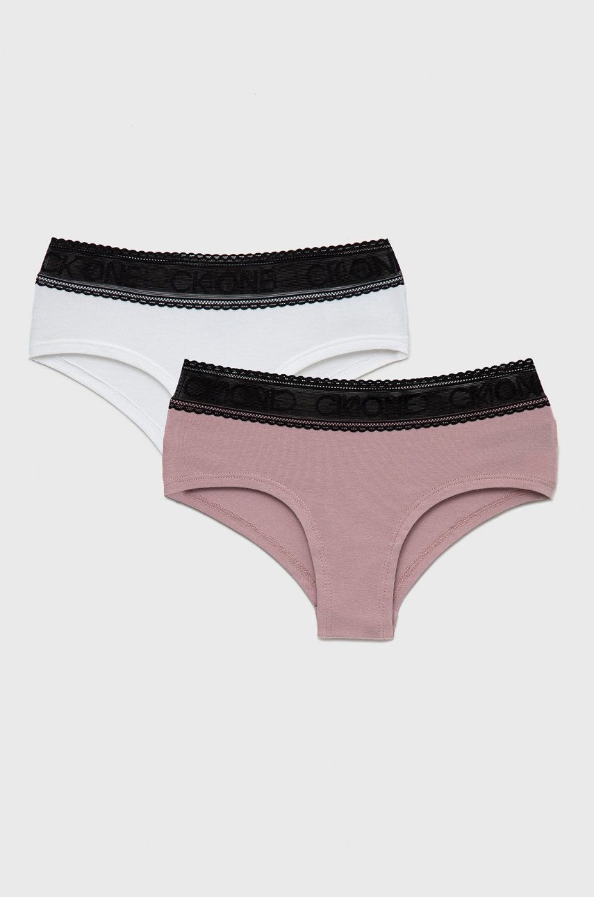 Calvin Klein Underwear figi dziecięce 2-pack kolor różowy Calvin Klein  Underwear