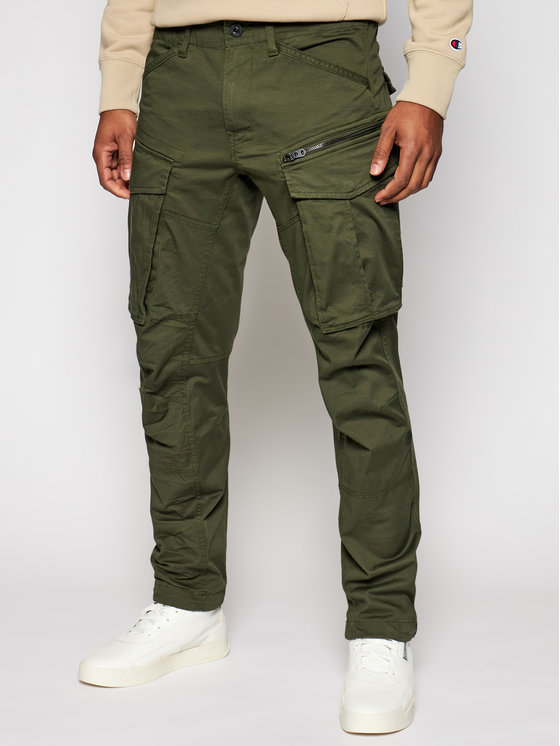 Spodnie materiałowe Rovic D02190-5126-6059 Zielony Tapered Fit G-Star Raw