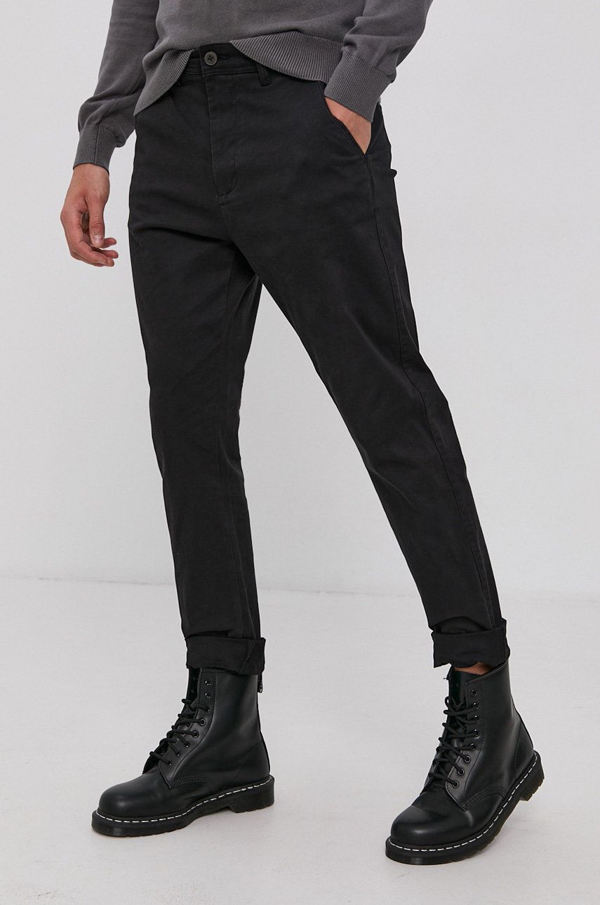 Solid Spodnie męskie kolor czarny w fasonie chinos !Solid
