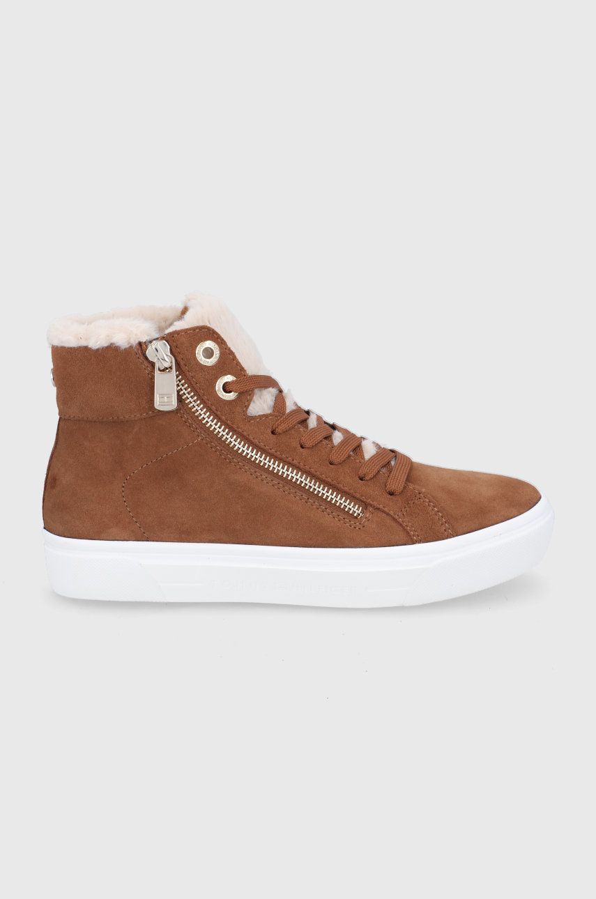 tommy hilfiger kozaki zamszowe