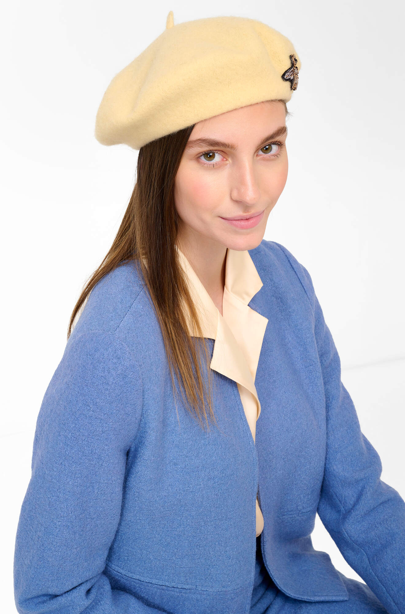 Wełniany beret z aplikacją ORSAY