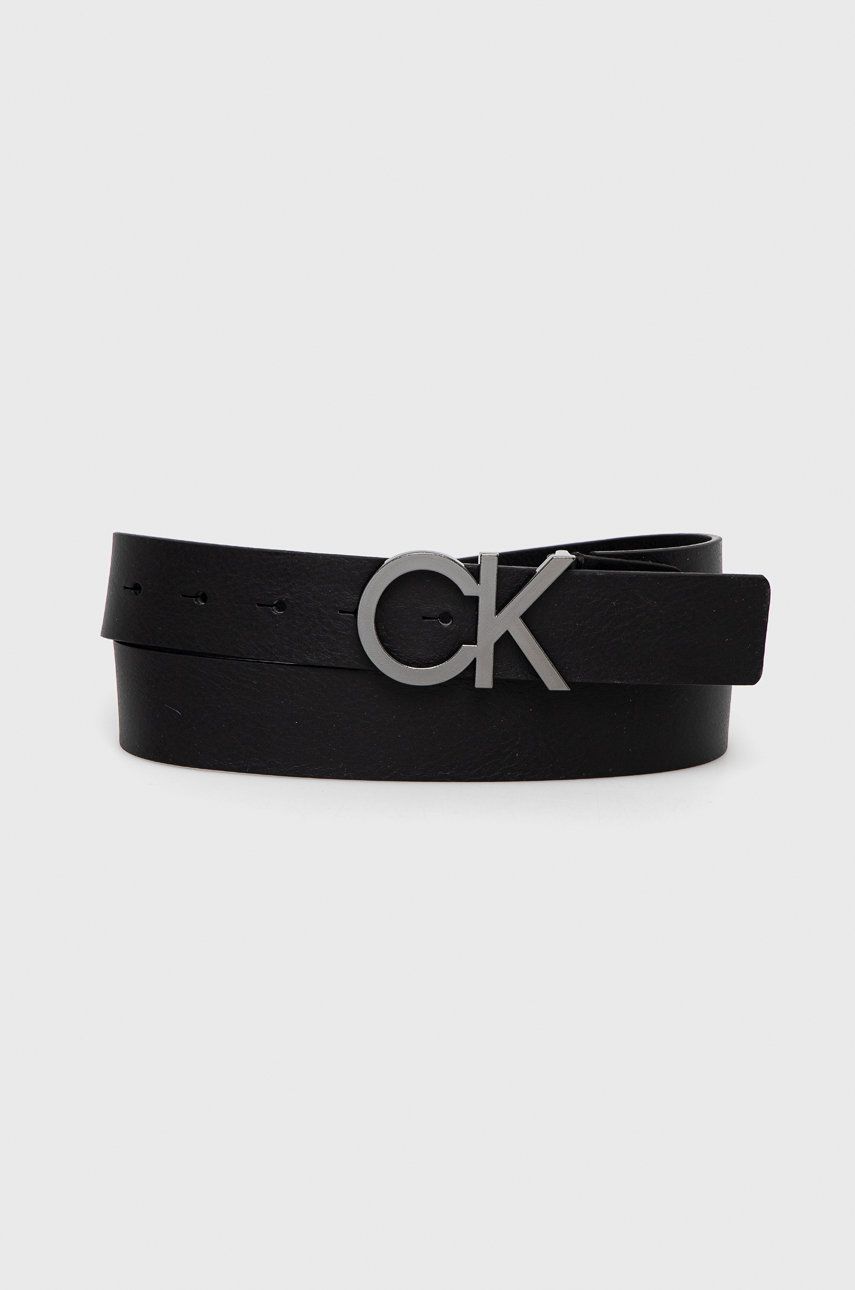 Calvin Klein Pasek skórzany męski kolor czarny Calvin Klein