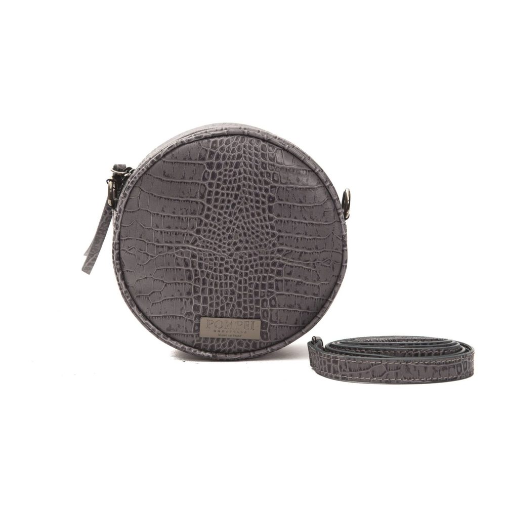 Pompei Donatella Gray Leather Women Crossbody Bag main image 0