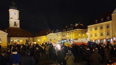 Protest w Białymstoku / fot. Onet