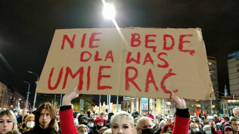 Uczestniczka szczecińskiego protestu (fot. Onet/Alicja Wirwicka)