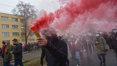 Obrazki z dzisiejszej demonstracji / fot. Marcin Obara, PAP