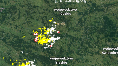 Burze nad woj. łódzkim