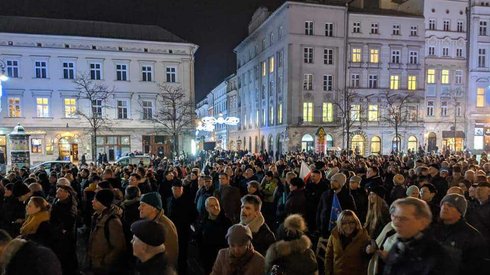 Protest w Krakowie /fot. Oskar Grzegorczyk