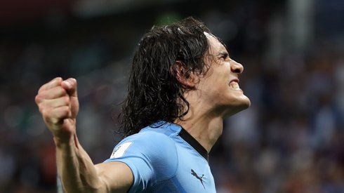 Edinson Cavani i reprezentacja Urugwaju o miejsce w najlepszej czwórce mundialu zagrają w piątek w Niżnym Nowogrodzie z Francją (fot. PAP/EPA)