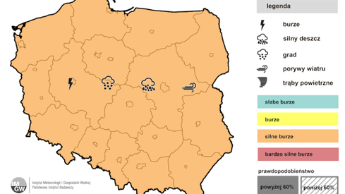 Prognoza burz na piątek