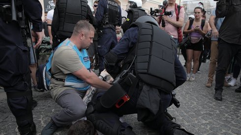 Interwencja policji. Fot. Jędrzej Nowicki