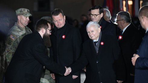 Fot. Jakub Włodek. Jarosław Kaczyński na Wawelu.