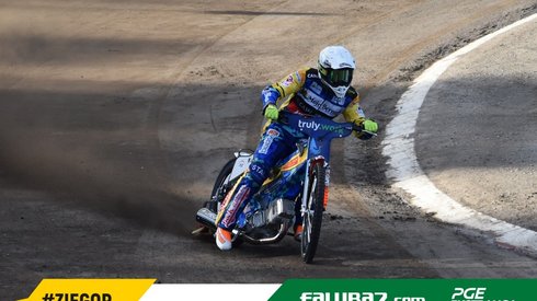 Iversen na próbie toru. fot. Falubaz.com