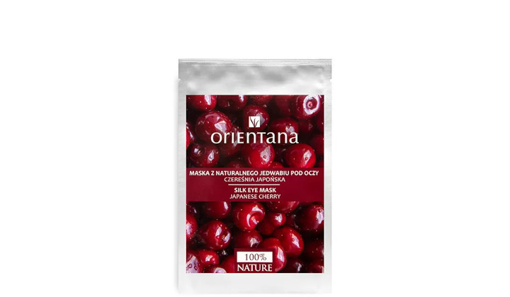 Maska z naturalnego jedwabiu pod oczy z czereśnią japońską Orientana