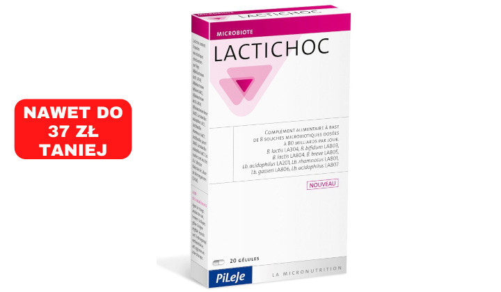 Probiotyk Lactibiane Lactichoc - ochrona mikroflory jelit