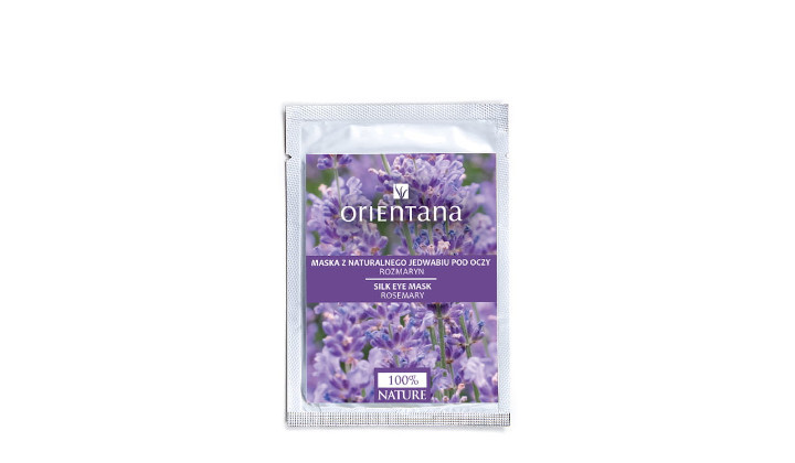 Maska pod oczy Orientana z naturalnego jedwabiu i rozmarynu