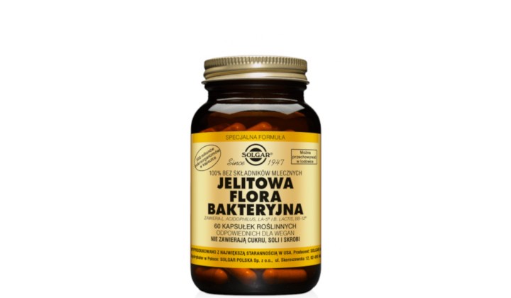 Jelitowa flora bakteryjna - probiotyk bez produktów mlecznych