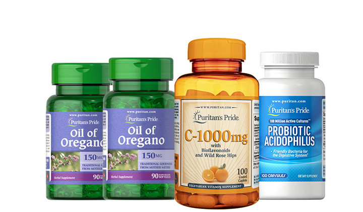 Zestaw na odporność - Olejek z oregano + Probiotyk Acidophilus + Witamina C