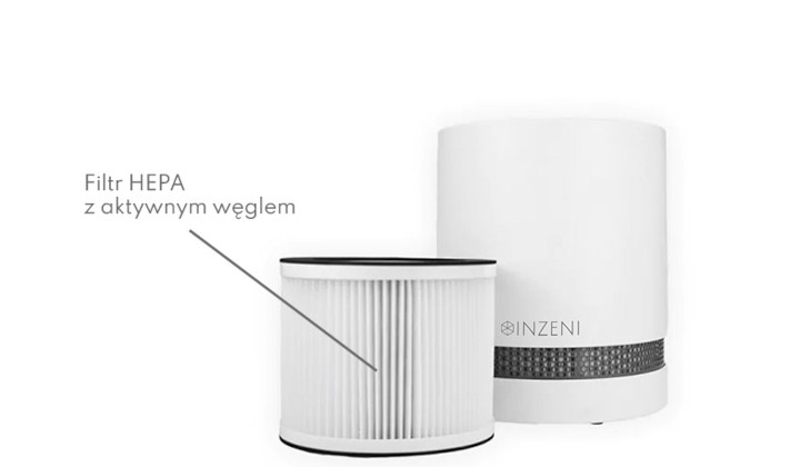Oczyszczacz powietrza WISH z filtrem HEPA i węglem aktywnym