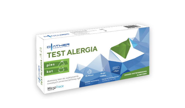 Test Alergia - pies, kot - domowy test kasetkowy