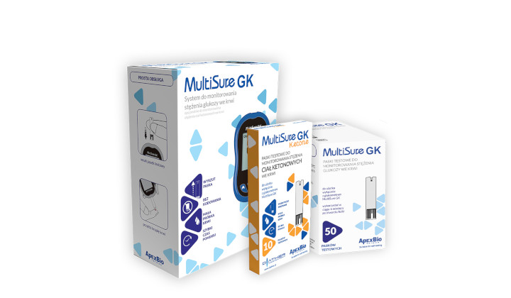 Aparat do mierzenia stężenia ciał ketonowych i glikemii MultiSure GK