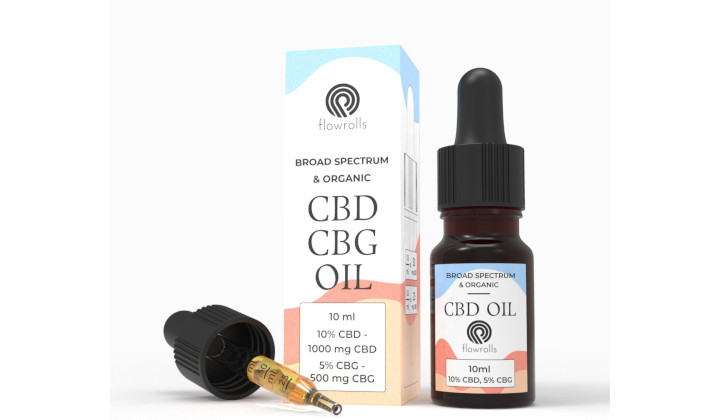 Olejek konopny broad spectrum & organic CBD 10% + CBG 5%