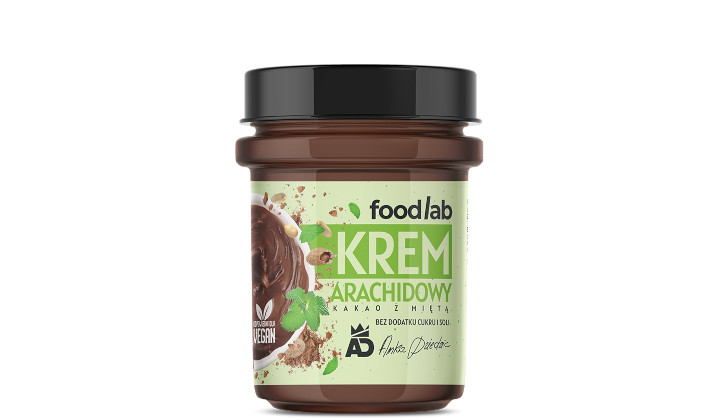 Krem arachidowy smooth o smaku kakao z miętą Food Lab