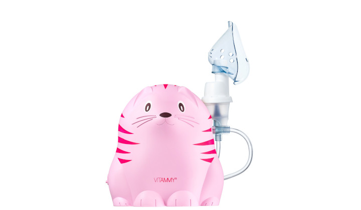 Inhalator dla dzieci w kształcie kotka Vitammy Gattino A1503 - różowy i niebieski