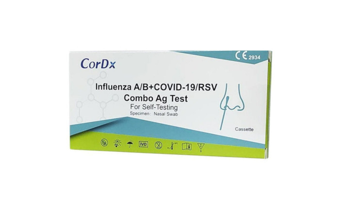 Domowy test wymazowy 4w1 na grypę A i B, RSV i Covid-19