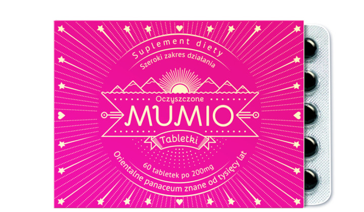 Oczyszczone mumio - suplement diety w tabletkach