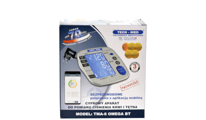Ciśnieniomierz cyfrowy Tech-Med Tma-6 Omega Bt z funkcją wykrywania arytmii  Tech-Med - MedonetMarket.pl