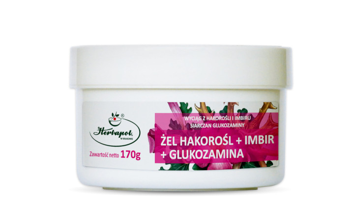 Żel na mięśnie i stawy z hakoroślą, imbirem i glukozaminą